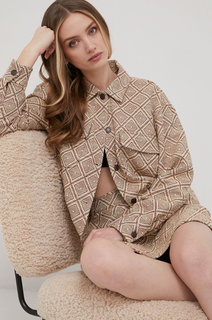 Jakna Samsoe Samsoe Monica Overshirt Bež | F22100068, 0