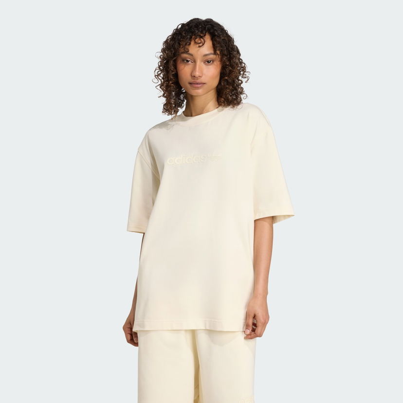 Majica adidas Performance Essentials Linear Oversized T-Shirt Bež | JW3539