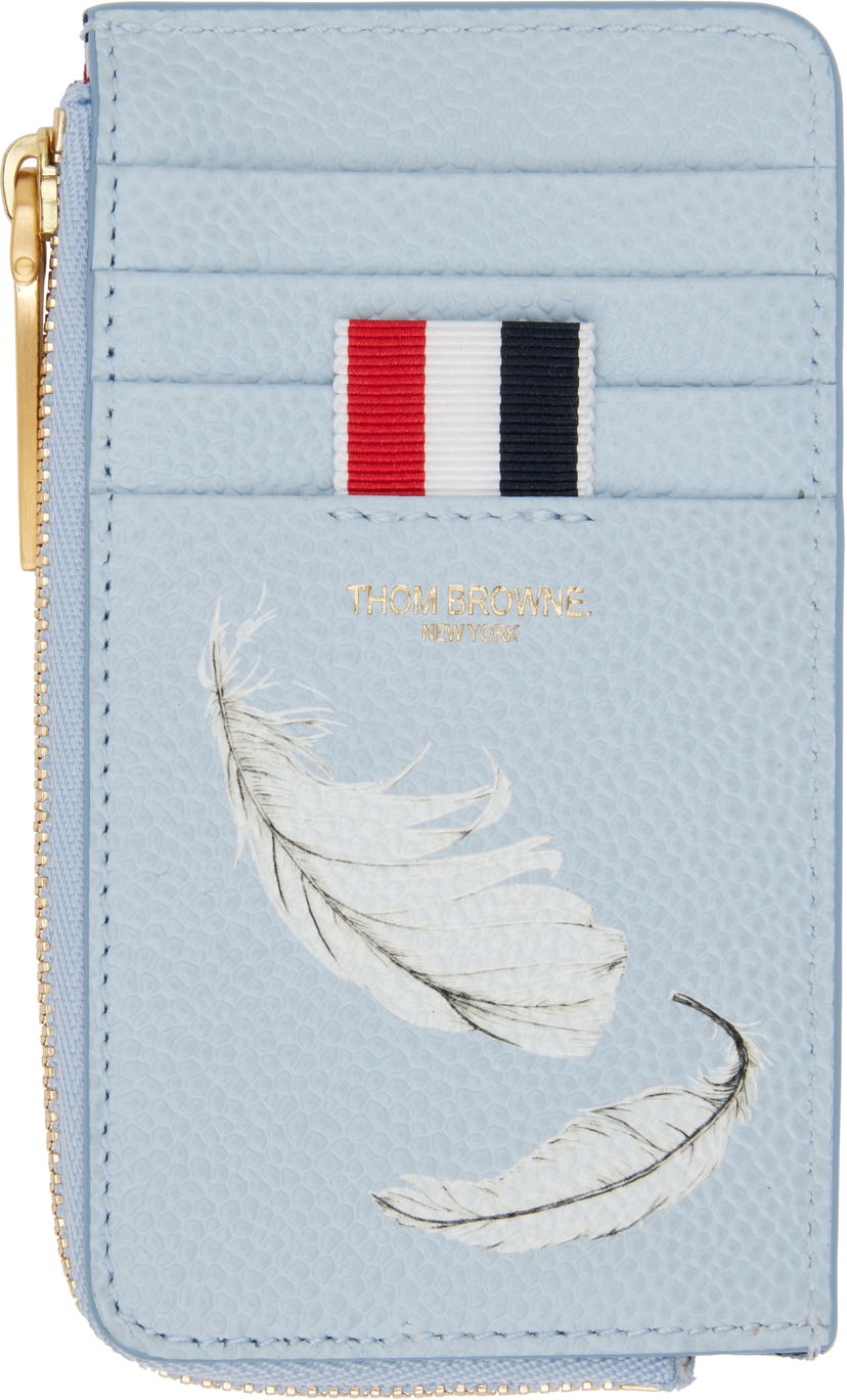 Denarnica Thom Browne Thom Browne Feather Print Zip Coin Purse Modra | UAW006A-E1353