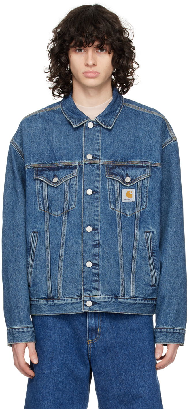 Jakna Carhartt WIP Indigo Denim Jacket Modra | I033352