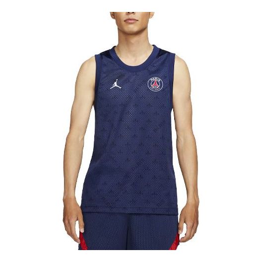 Majica brez rokavov Jordan Jordan x PSG Mesh Breathable Soccer Vest Modra | DB6479-410