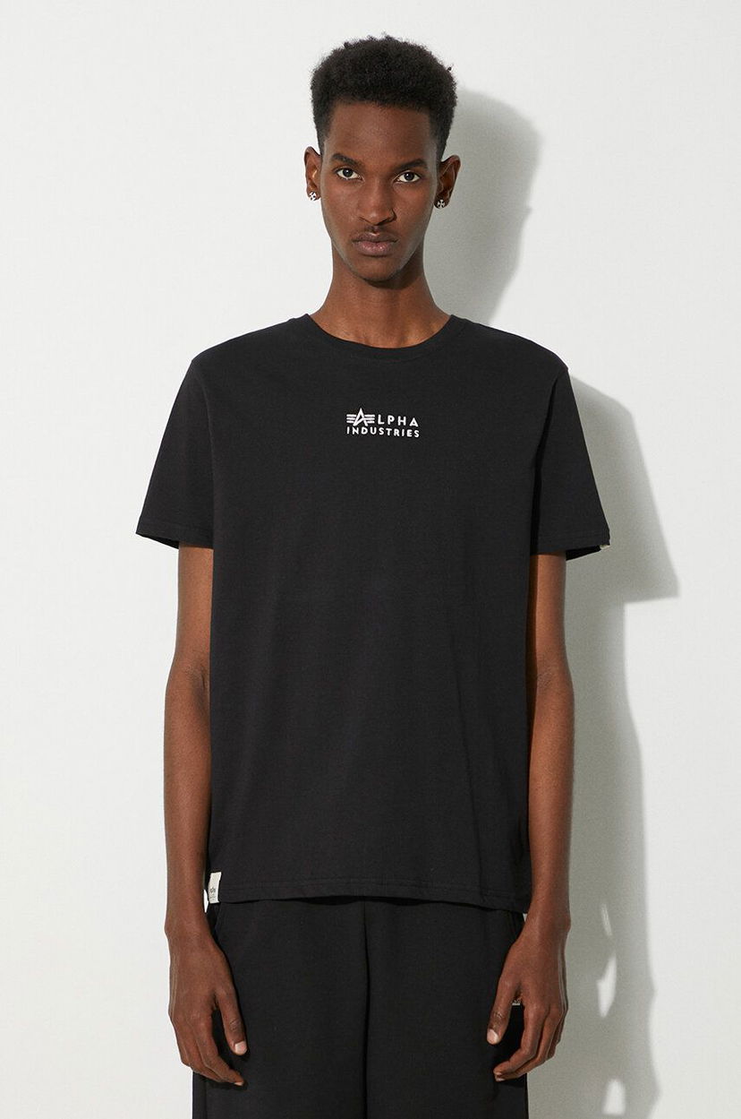 Majica Alpha Industries T-Shirt With Print Črna | 118529.649