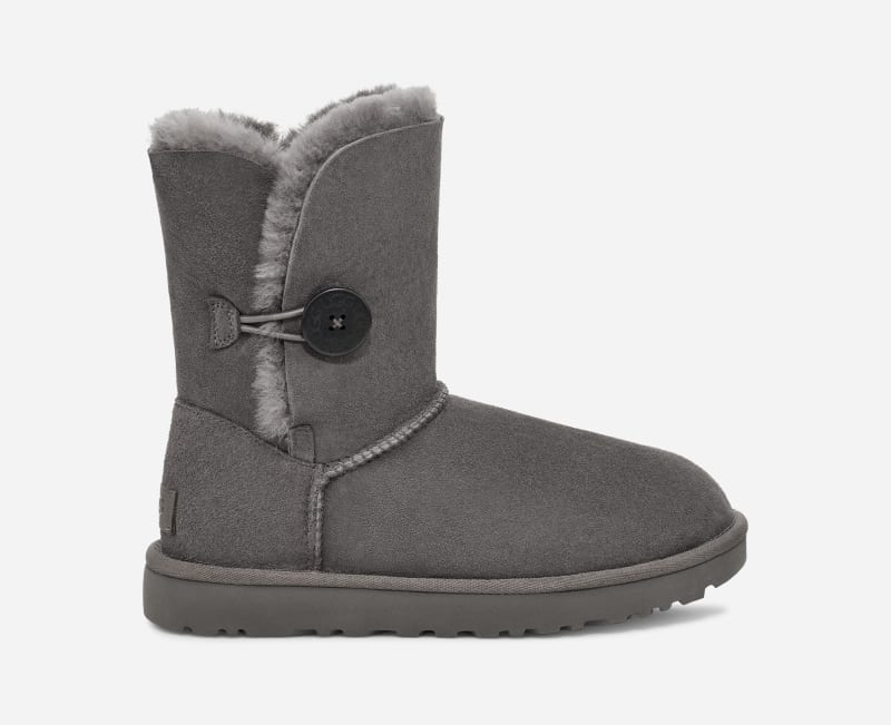 Superge in čevlji UGG ® Short Bailey Button II Boot for Women in Grey, Size 4, Shearling Siva | 1016226-GREY, 0