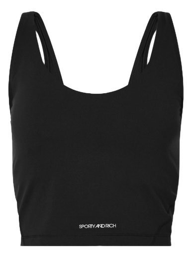 Modrček Sporty & Rich Cropped Tank Bra Top Črna | TC671BK