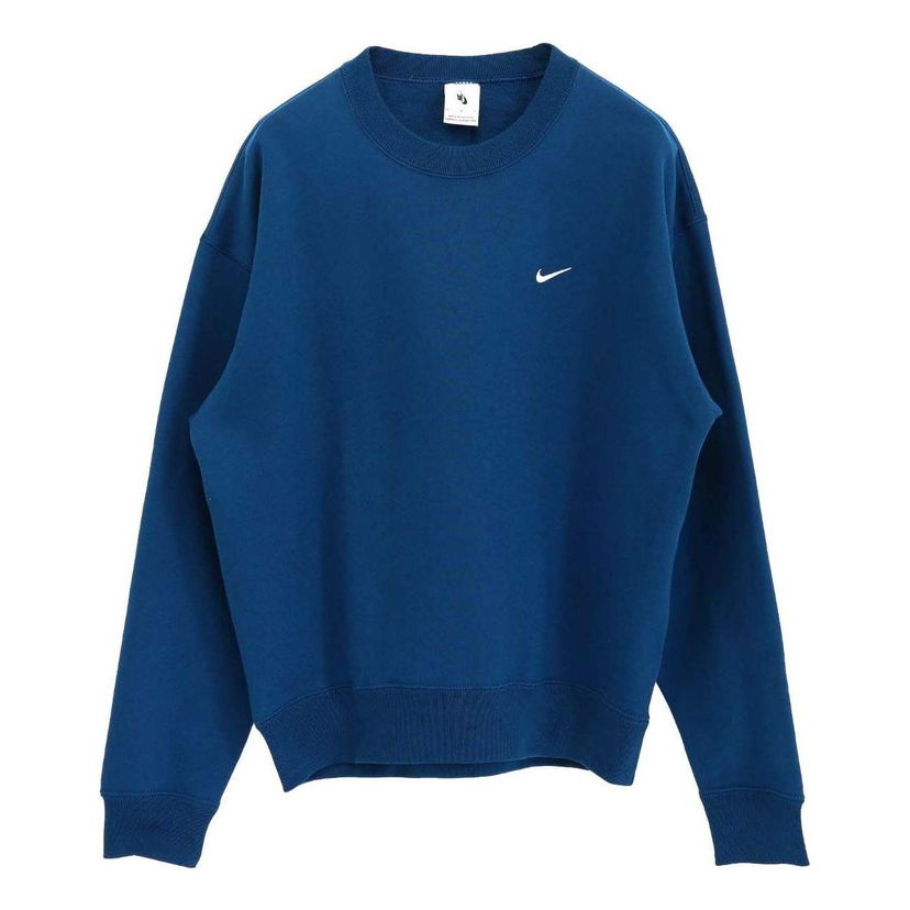 Pleteni pulover Nike Round Neck Pullover Hoodie Modra | DA0318-460