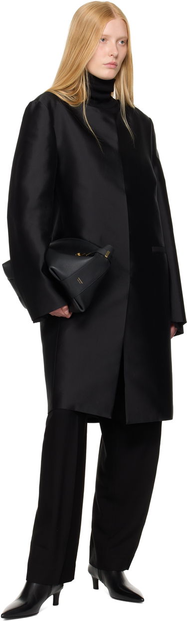 Plašči TOTEME TOTEME Collarless Coat Črna | 253-WRO0213-FB0429, 3