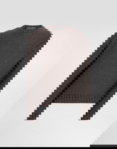 Pleteni pulover Dolce & Gabbana Dolce & Gabbana Wool and Cashmere Pullover Rjava | GXXAGTJGMC7M0682, 0