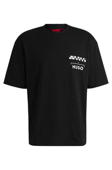 Majica BOSS HUGO T-Shirt with Racing Prints Črna | 50531758