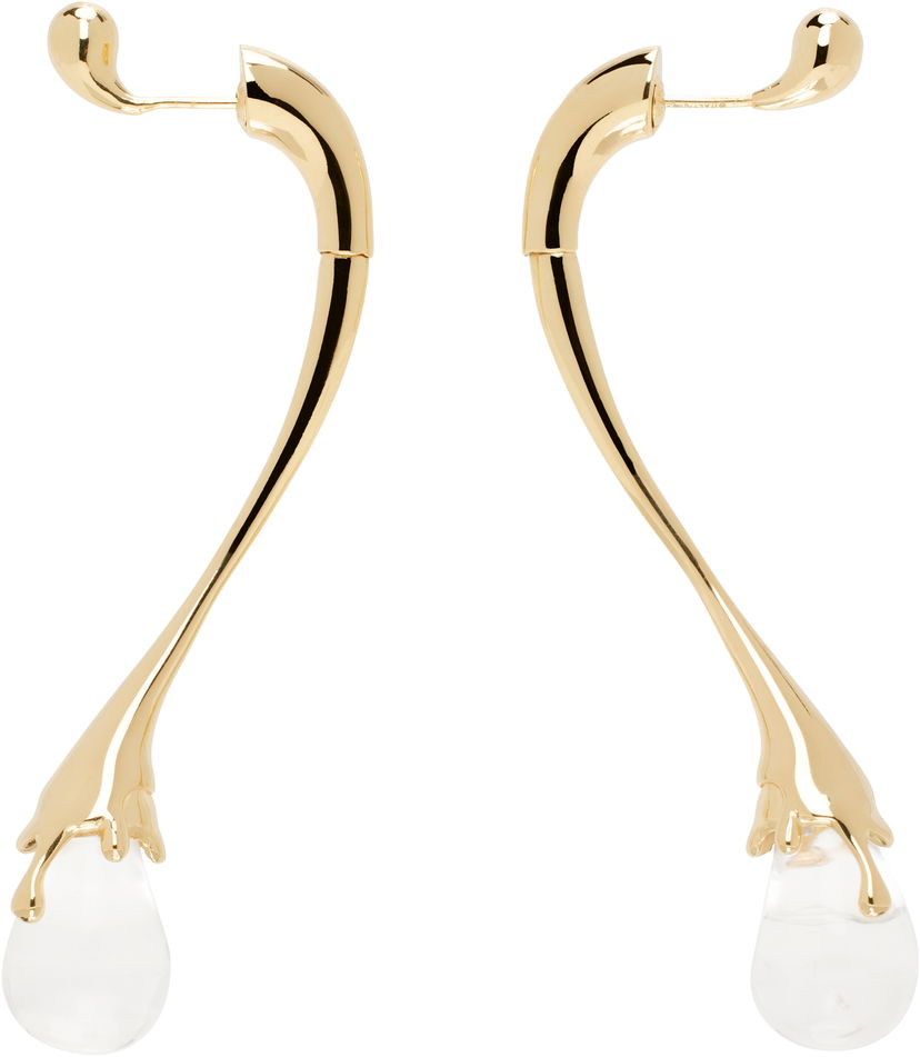 Uhani Bottega Veneta Drop Earrings With Gold Tone Finish Kovinski | 815299 V0GDM