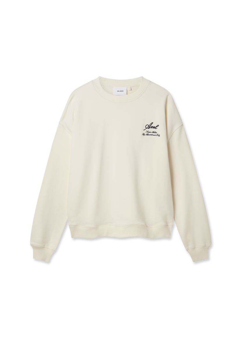 Pulover AXEL ARIGATO Cream Relaxed-Fit Sweatshirt Bela | A3000001