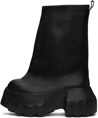 Oblačila Rick Owens Rick Owens Hollywood Flared Mega Tractor Boots Črna | RU01E5864 LOO, 2