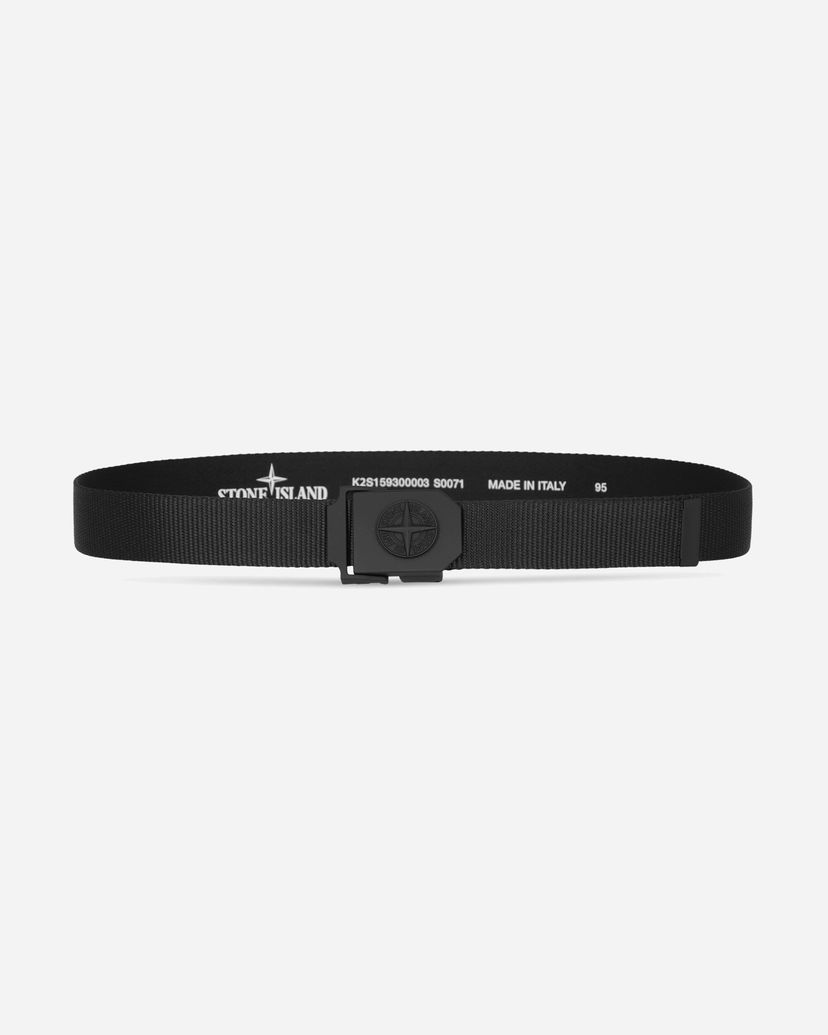 Pasovi Stone Island Nylon Webbing Belt with Logo Buckle Črna | K2S15-9300003-S0071 V0029