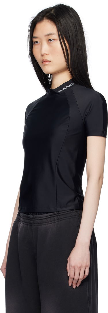 Majica brez rokavov Alexander Wang Alexander Wang.t Logo Detailed Rash Guard Črna | 4CC1251533, 3