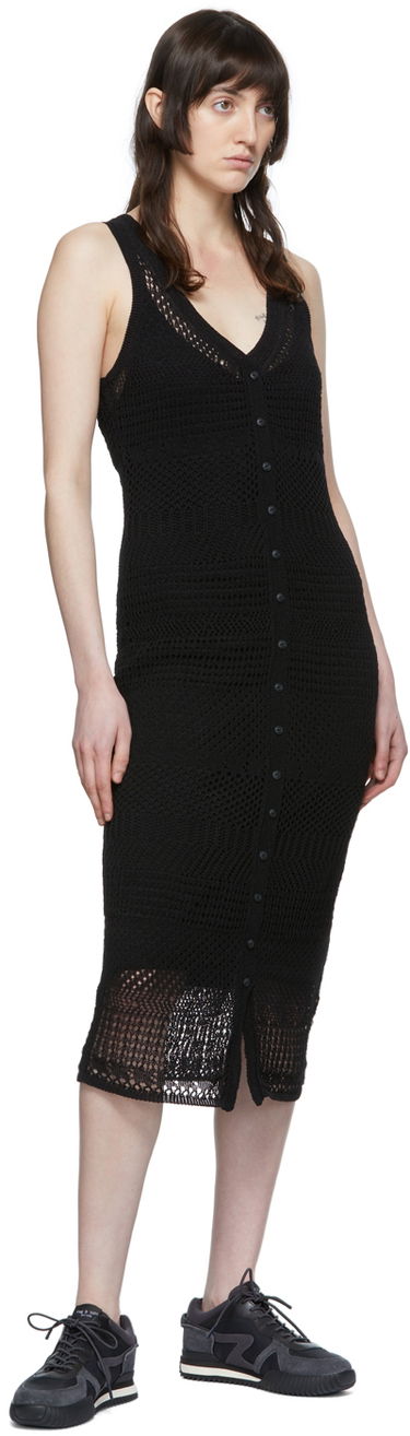Obleke rag & bone Rag & Bone Knit Midi Dress Črna | WAS22P0135213, 3