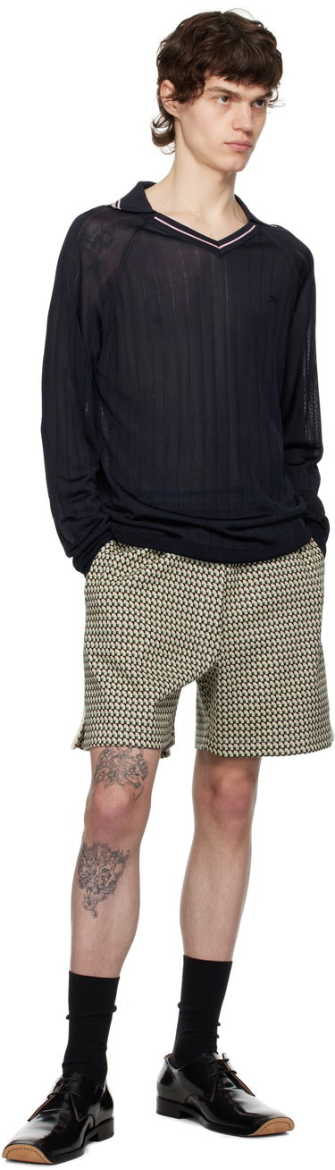 Kratke hlače Wales Bonner Wales Bonner Power Shorts Bež | US25JE36-JE22 - 1780 JACQUARD, 3