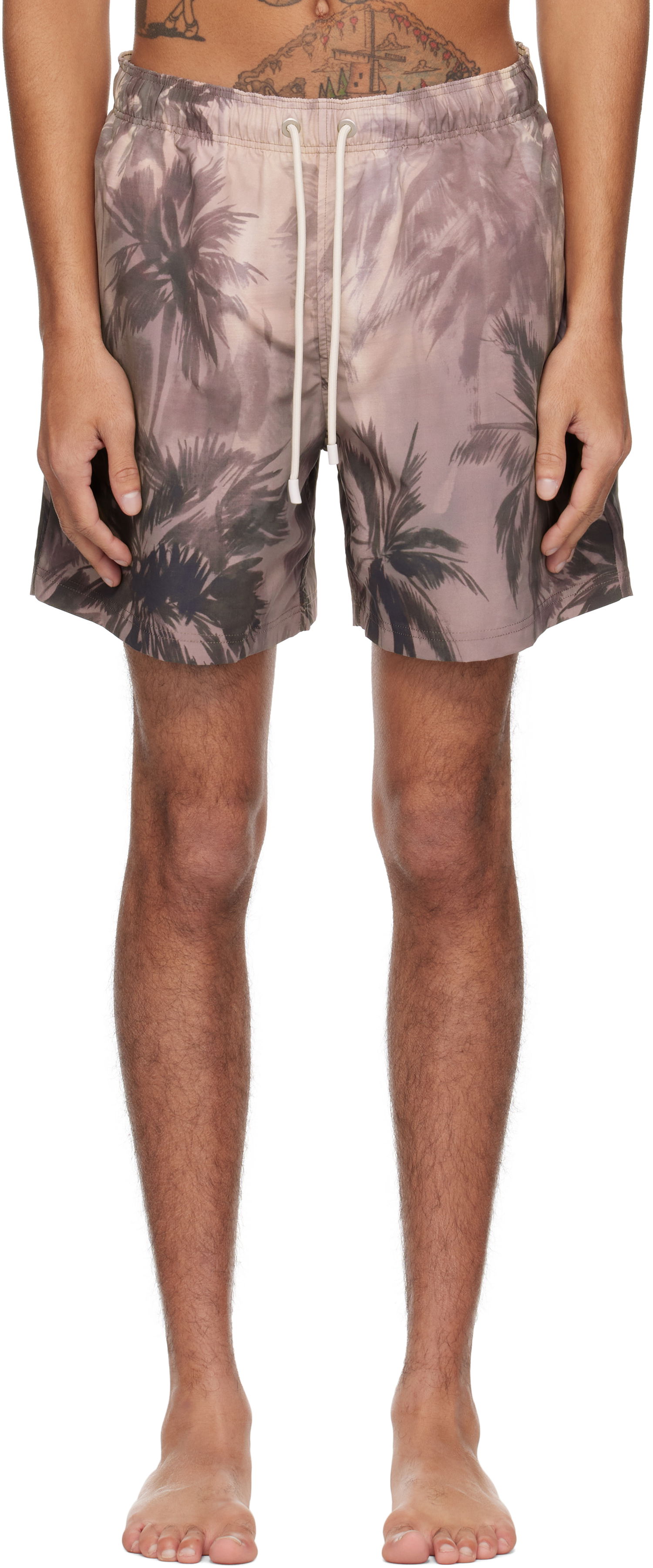Kopalke Palm Angels Palm Angels Sunset Palm Swim Shorts Rjava | PMFD012S25FAB0026110, 0