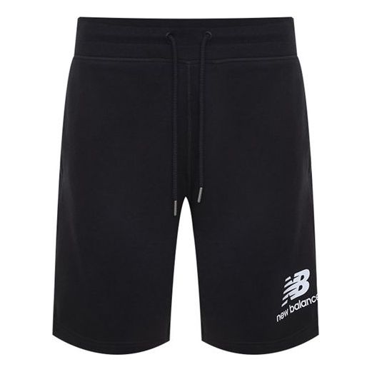 Kratke hlače New Balance Essentials Stacked Logo Shorts Črna | AMS03558-BK