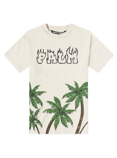 Majica Palm Angels Palms and Skulls Tee Bež | PMAA072S23JER0050155