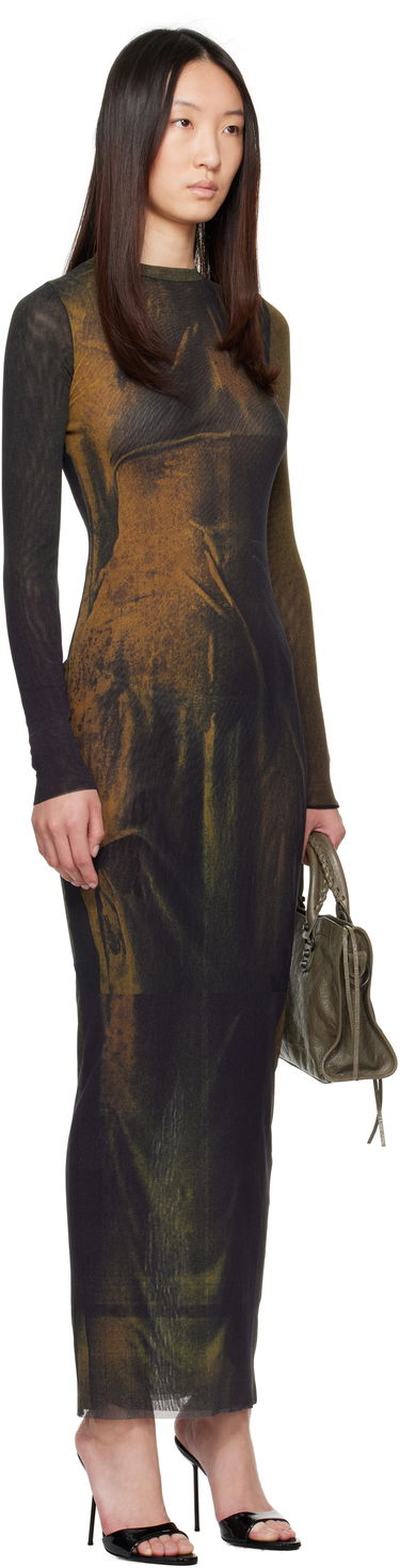 Obleke Jean Paul Gaultier Jean Paul Gaultier Printed Maxi Dress Zelena | 25/03-W-DR027-M004P-4812, 1