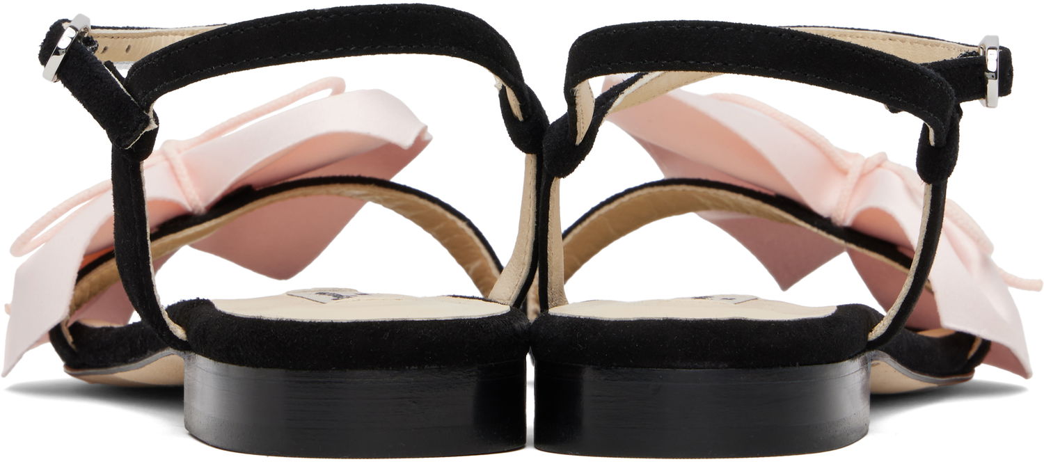 Nega čevljev Repetto Repetto Janice Bow Suede Sandals Črna | V4171CVD, 1