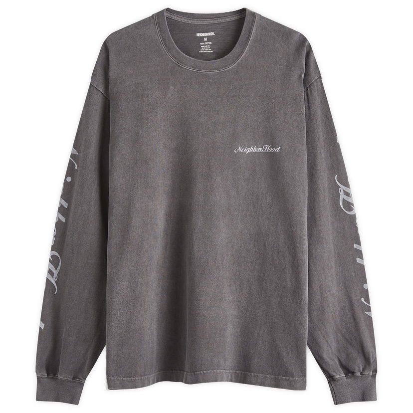 Majica Neighborhood Neighborhood LS-12 Long Sleeve T-Shirt Siva | 242PCNH-LT12-BLK