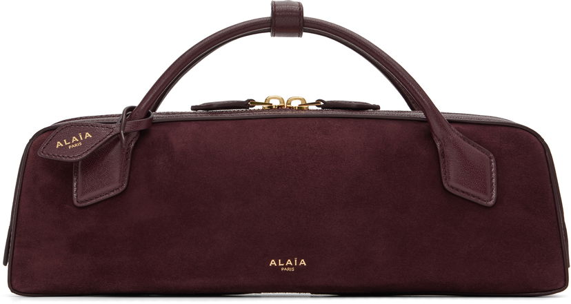 Torbica Alaïa ALAÏA 'Le Teckel' Suede Clutch Bag Bordo | AA1S06026CA577