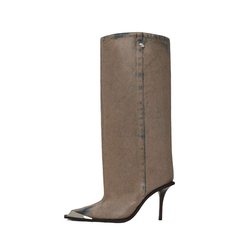 Superge in čevlji Diesel D-Tona Tall Denim Boots Modra | Y03461 PR402