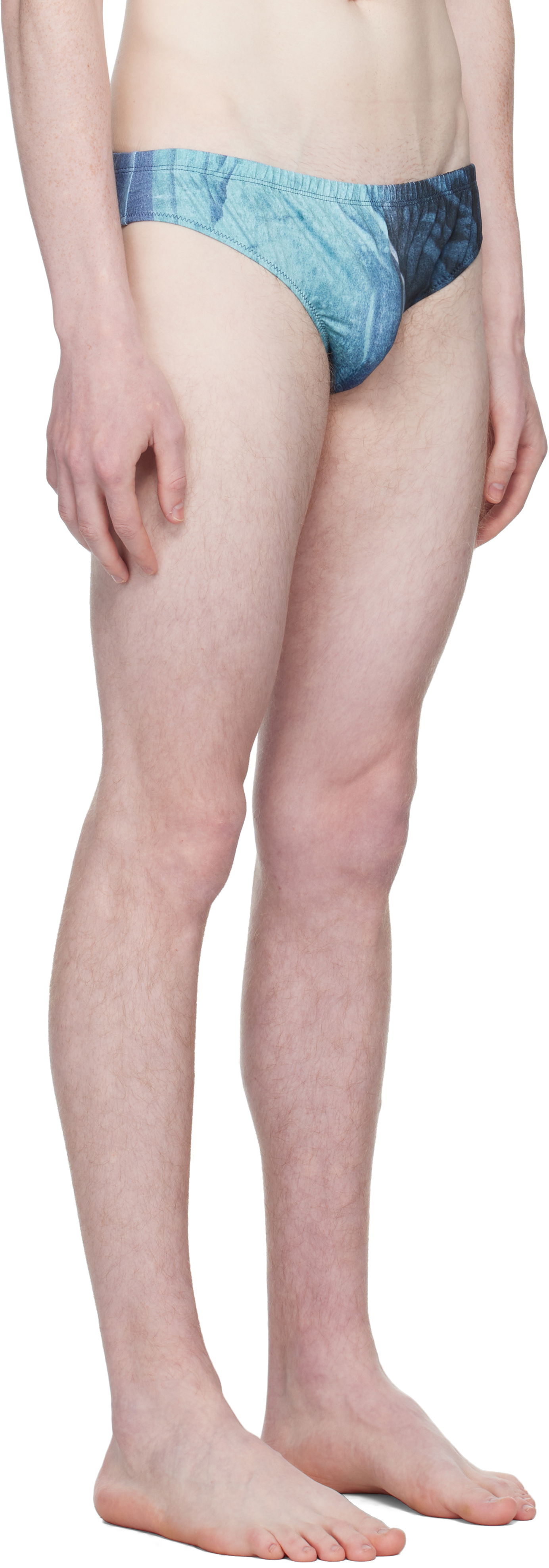 Kopalke Jean Paul Gaultier Jean Paul Gaultier Printed Swim Briefs Modra | 25/03-M-SW064-J010P-5557, 1