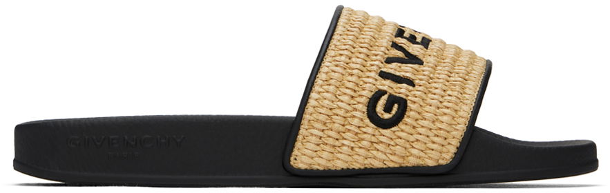 Modni dodatki Givenchy Givenchy Raffia Pool Slides Bež | BE3076E29B015, 0