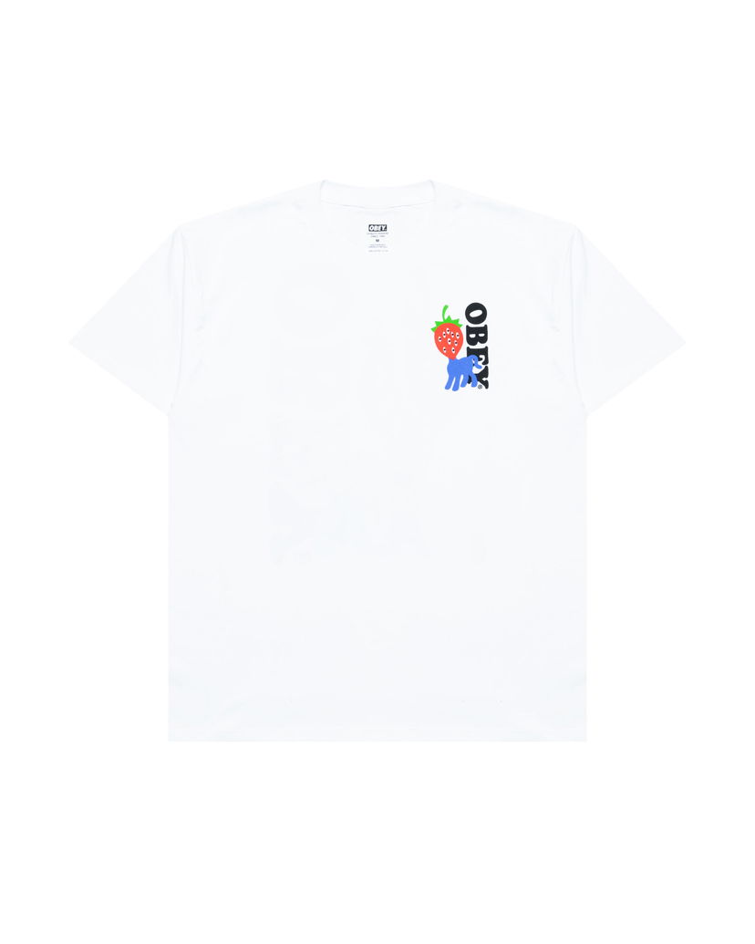Majica OBEY Obey Strawberry Graphic T-Shirt Bela | 165264054-WHT
