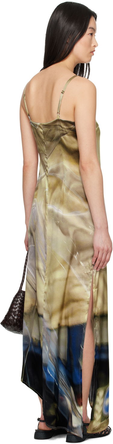 Obleke Serapis Serapis Draped Tarp Silk Maxi Dress Večbarvna | SS25_SD_3, 2