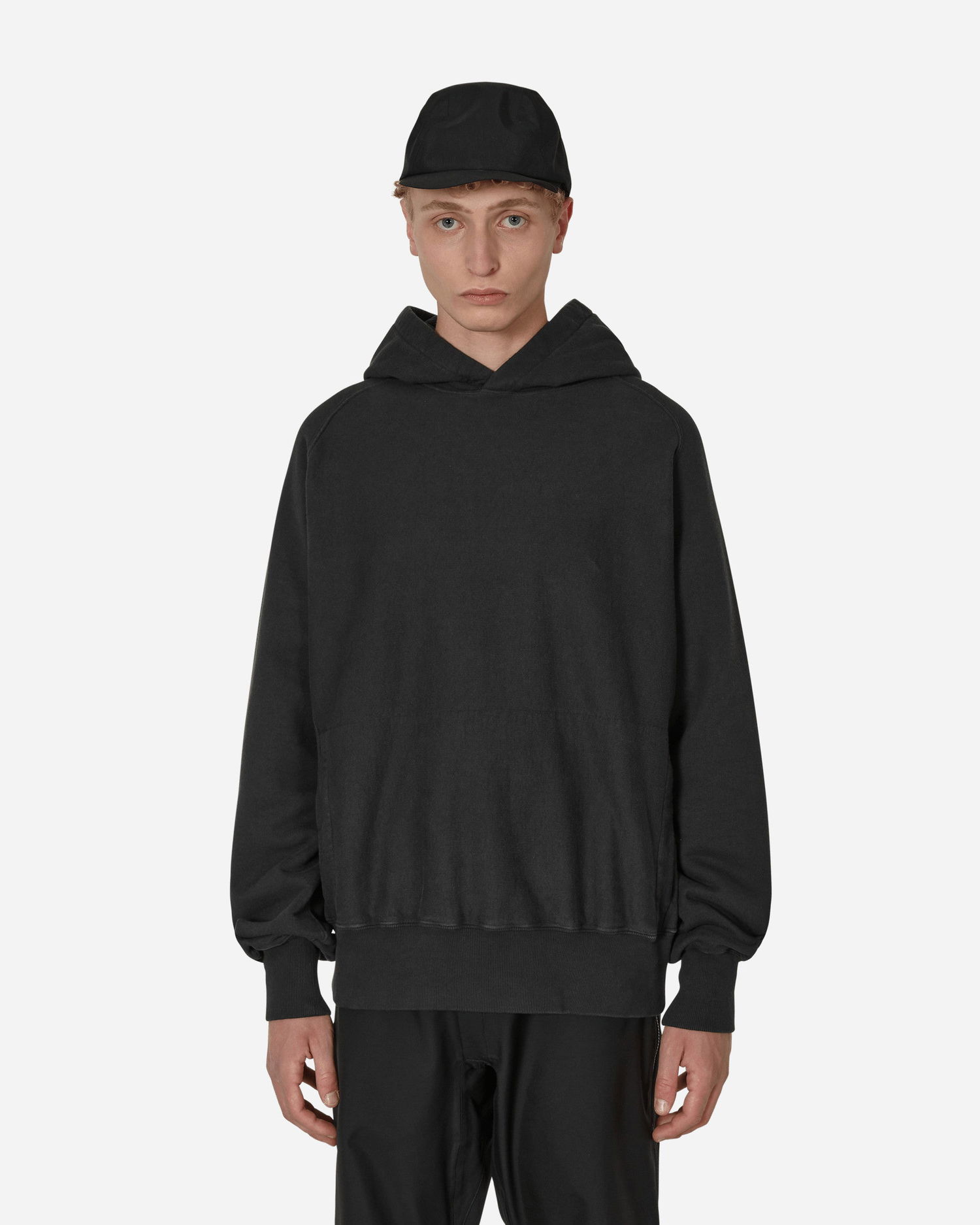 Pulover GR10K Compass Raglan Unbrushed Hoodie Črna | AW22GR6A4FJ OB, 0