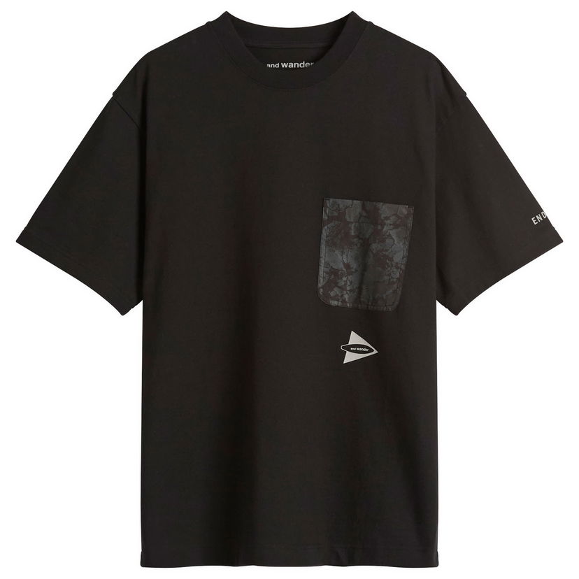 Majica and wander and wander Print Pocket T-Shirt, Size Large Črna | 5745184526-010