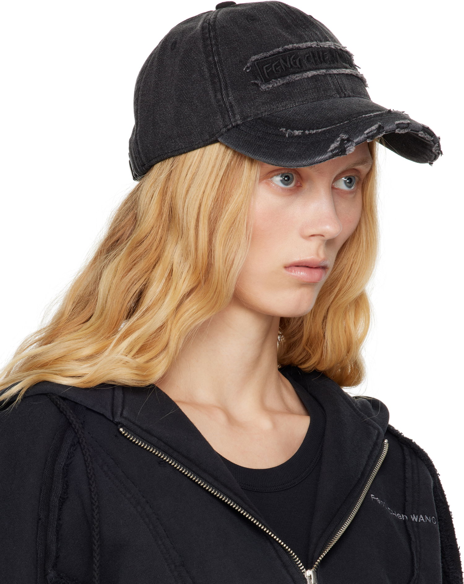 Kapa Feng Chen Wang Feng Chen Wang Denim Baseball Cap Črna | FUS19AC02, 1