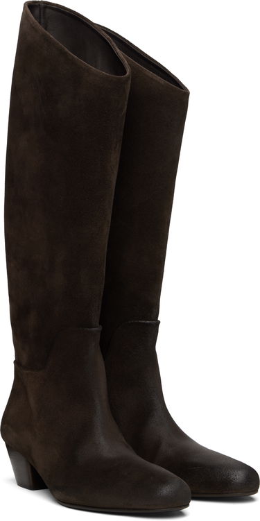 Oblačila Marsèll Marsell Goccio Reversed Leather Tall Boots Rjava | MW8341 P024, 3