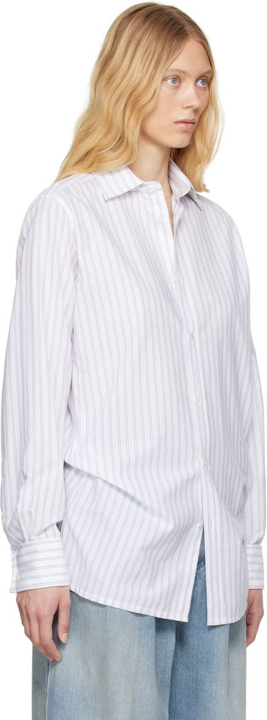 Srajce Maison Margiela Maison Margiela Striped Long-Sleeved Shirt Bela | S50DT0048 M35280, 4