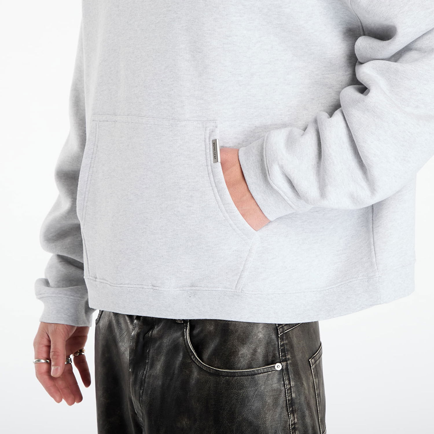 Pulover Represent Clo Initial Boxy Oversized Hoodie Siva | INM413-508, 1