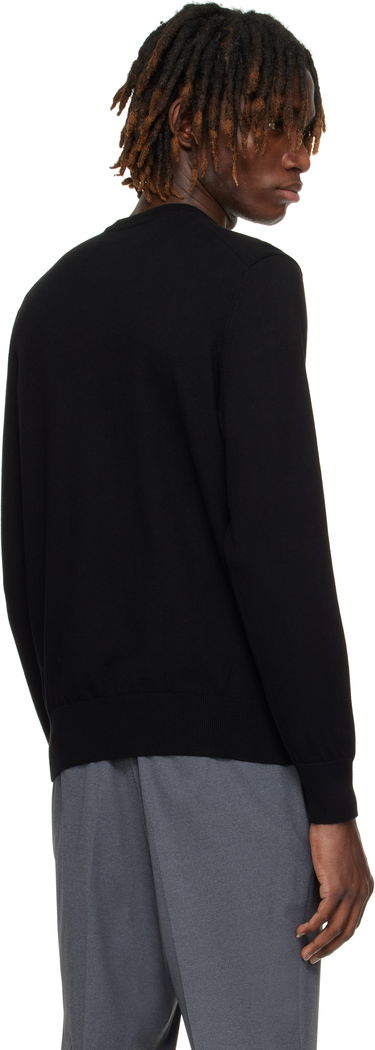 Pleteni pulover BOSS BOSS Cotton-Cashmere Regular-Fit Sweater Črna | 50527583, 2