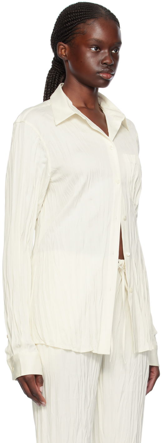 Srajce Helmut Lang Helmut Lang Crushed Button-Down Shirt Bela | O01HW520, 1
