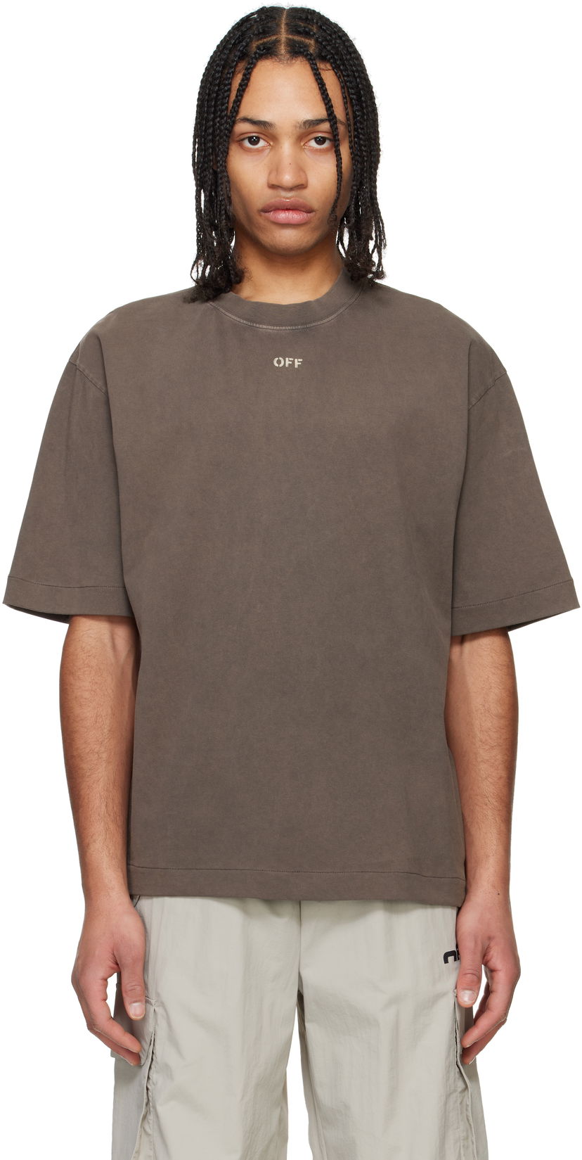 Majica Off-White Off-White Martyrdom Arrow Skate Short Sleeve T-Shirt Rjava | OMAA120S25JER00I6E61