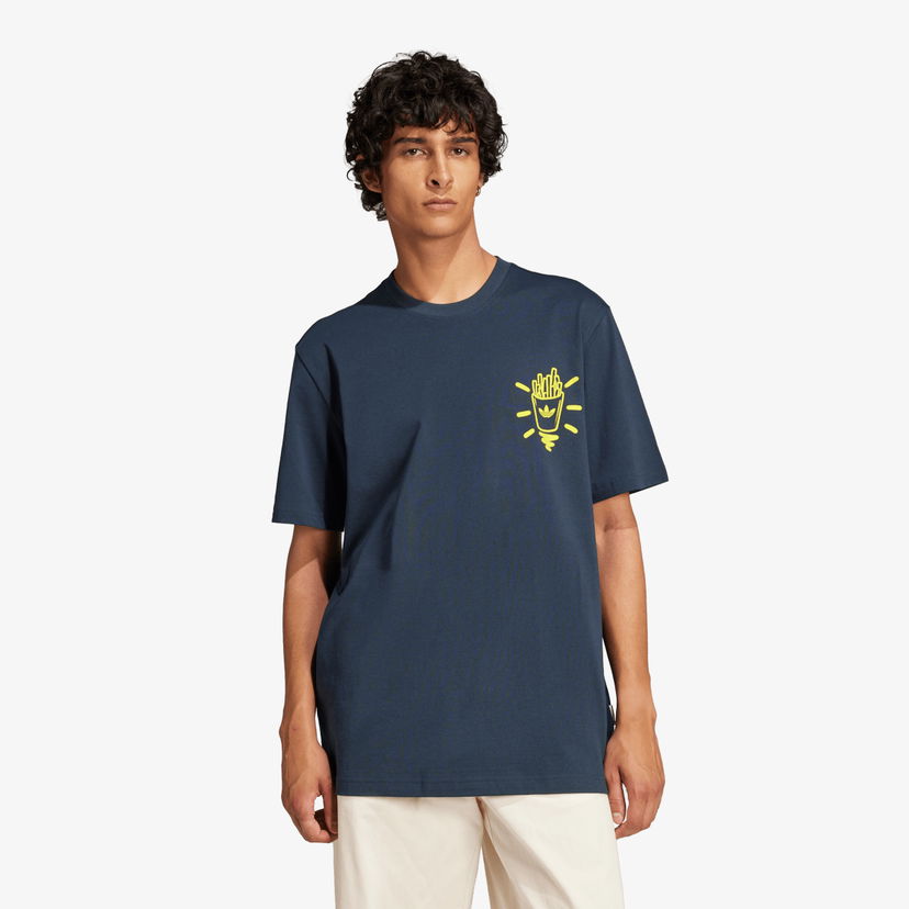 Majica adidas Originals Fries Graphic Tee Mornarica | JP4500