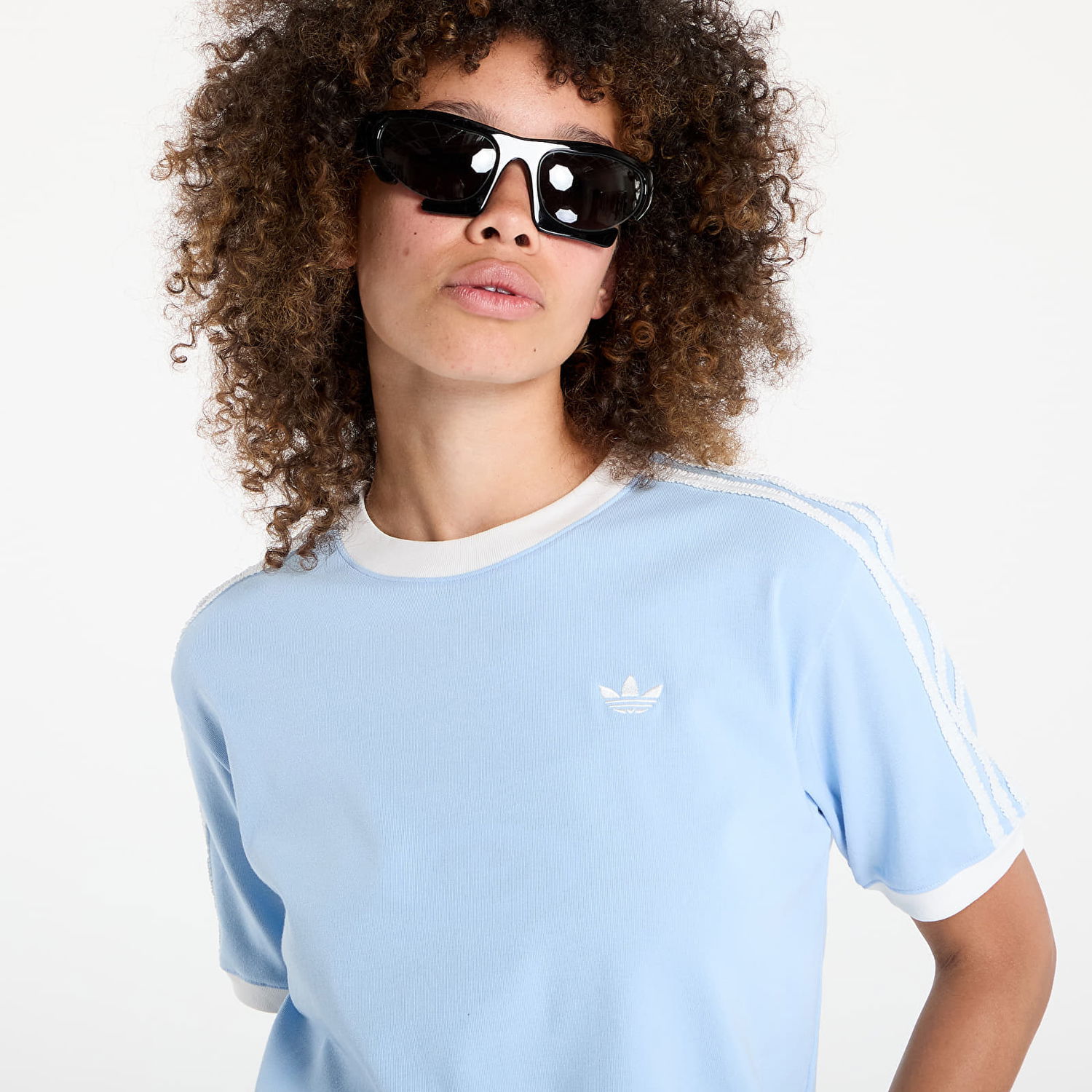 Majica adidas Originals adidas Originals Ruffle 3-Stripes T-Shirt Modra | KC8820, 1