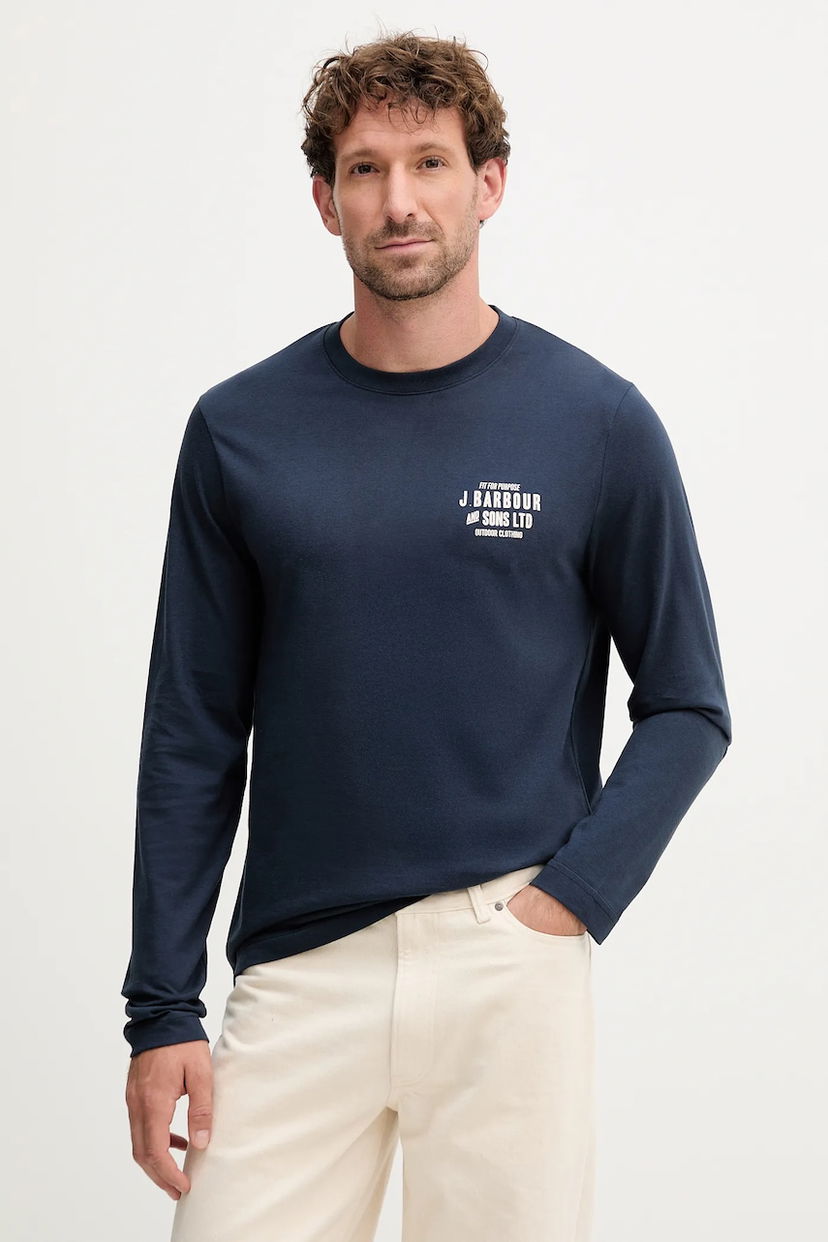 Majica Barbour Barbour Long Sleeve Graphic T-Shirt Mornarica | MTS1471