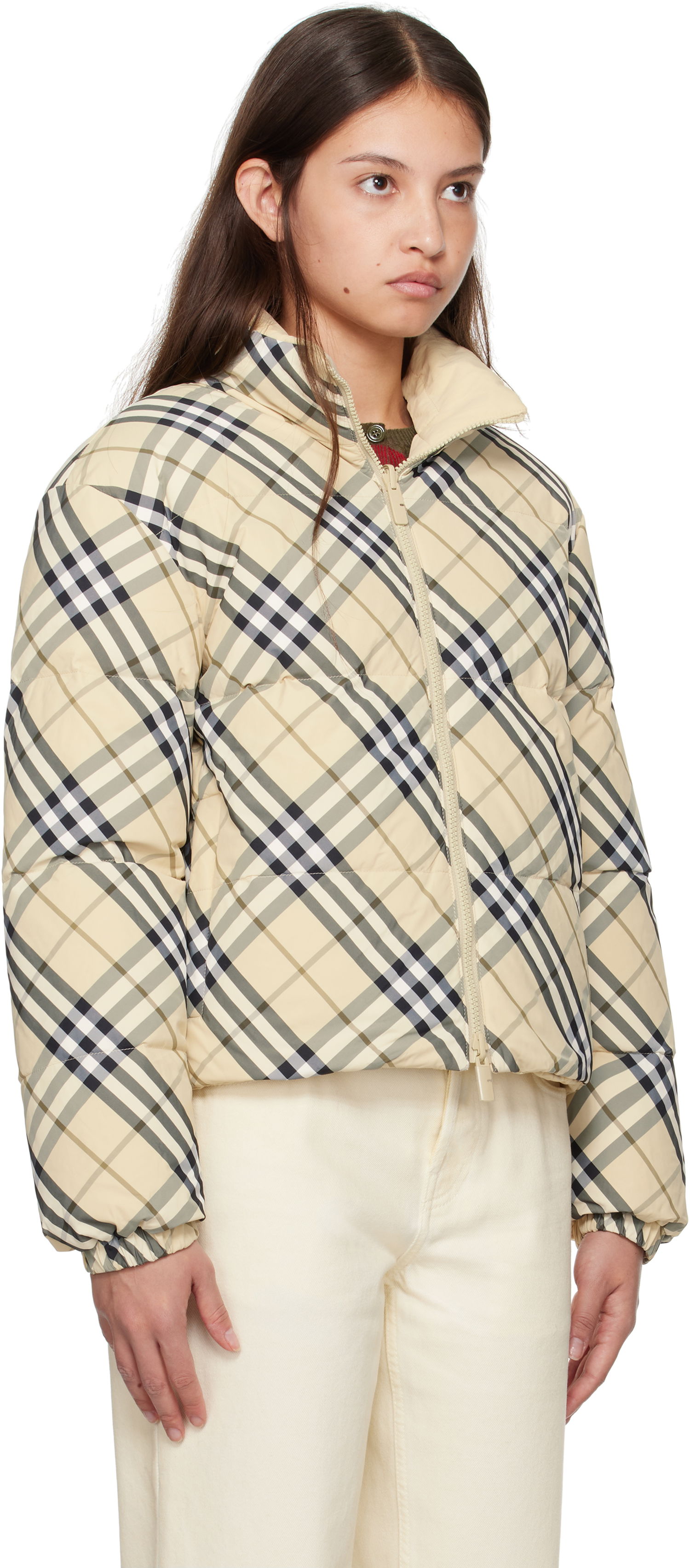 Puhovka Burberry Burberry Check Reversible Down Jacket Bež | 8098488, 1