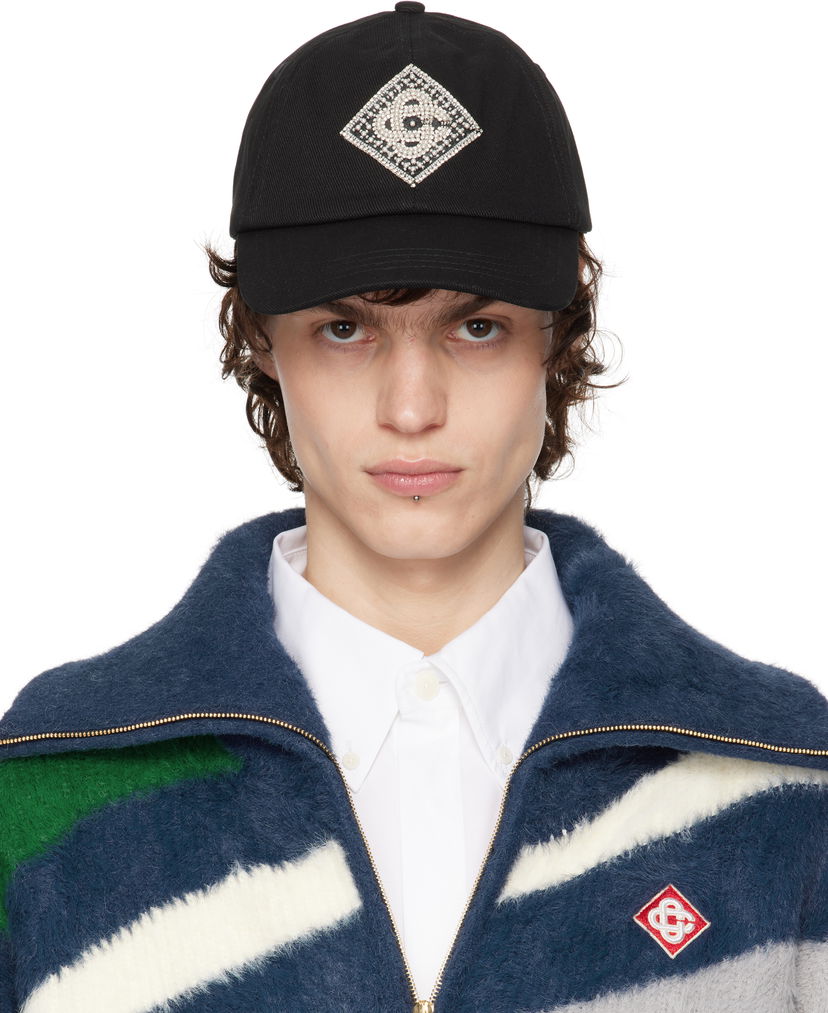 Kapa Casablanca Casablanca Pearl Diamond Baseball Cap Črna | APS25-HAT-002-05