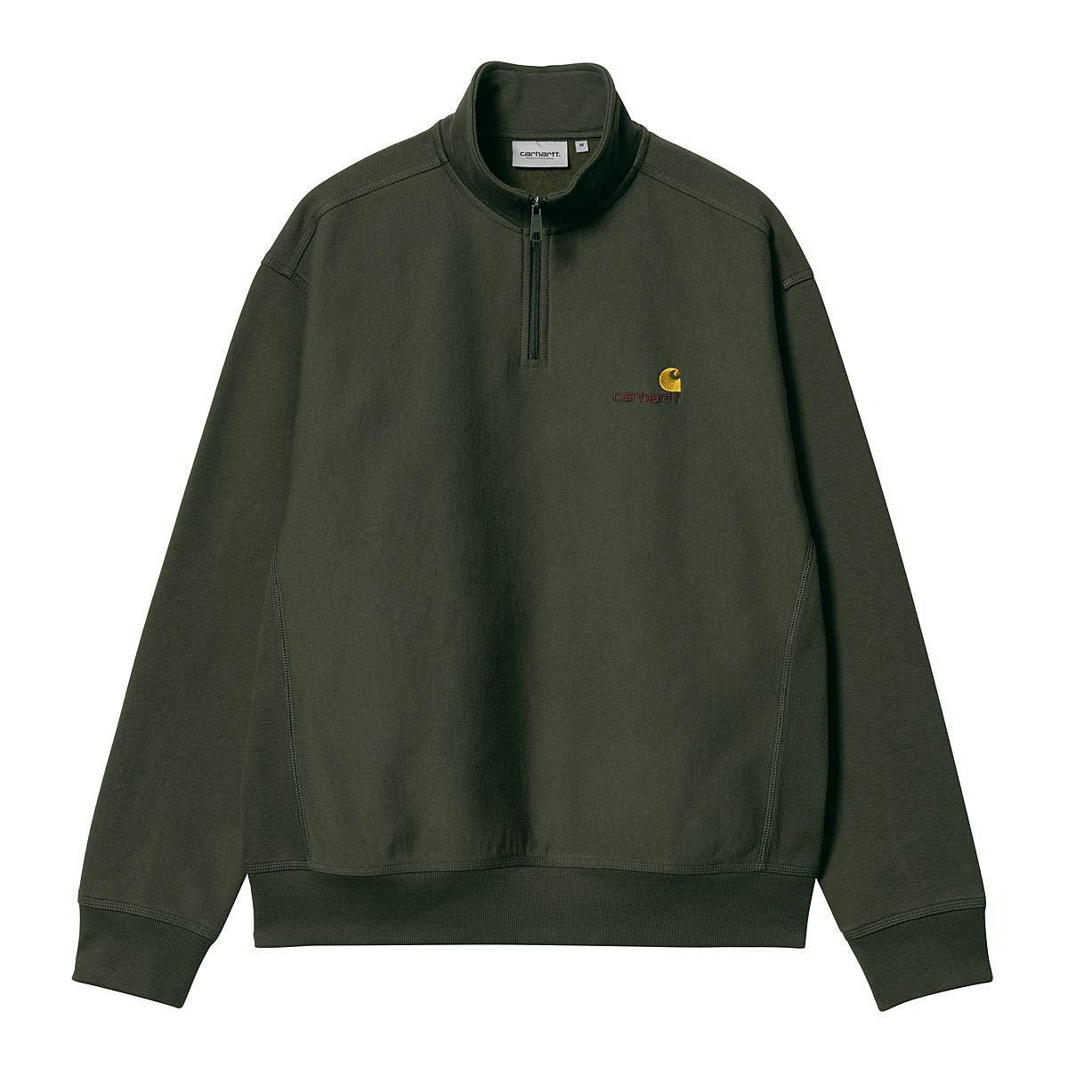 Pulover Carhartt WIP Half Zip American Script Sweat Zelena | I027014.1NQXX, 1