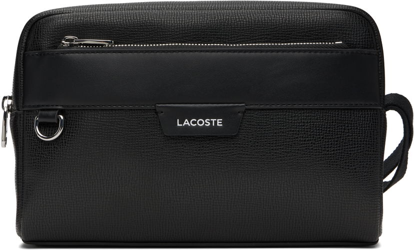 Potovalna torba Lacoste Lacoste Ossian Leather Toiletry Pouch Črna | NH5046OI_000