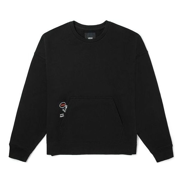 Pleteni pulover Vans OTW Test Fleece Crew Sweatshirt Črna | VN0A54OLBLK, 0
