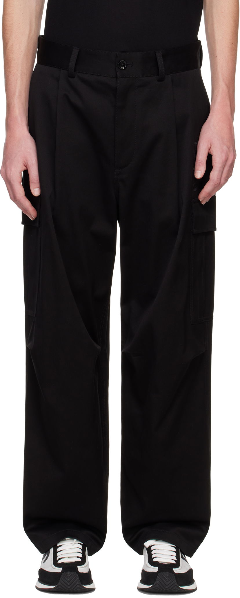 Cargo hlače Dolce & Gabbana Cargo Pants Črna | GP03KZFUFMU