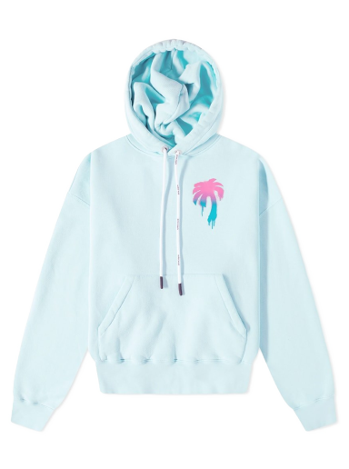 Pulover Palm Angels I Love PA Popover Hoody Turkizna | PMBB058S23FLE0014084